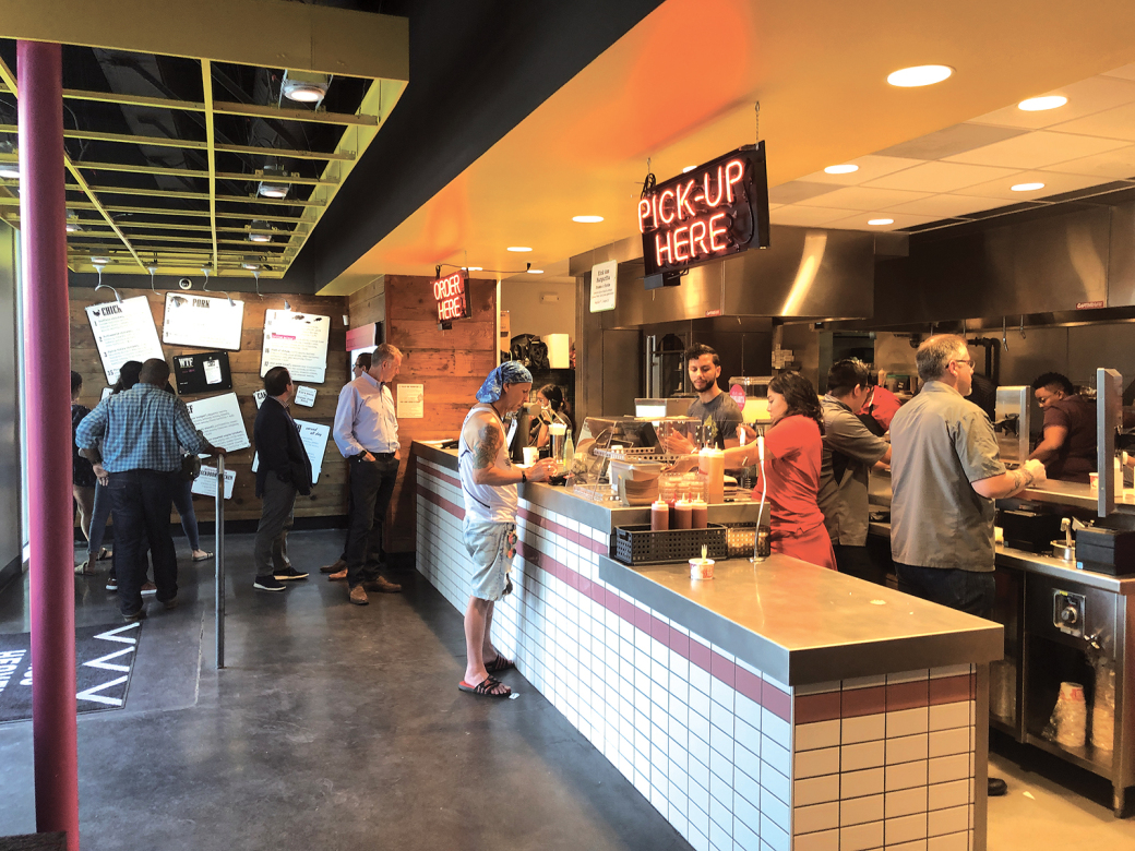 THE WAIT: The line at Velvet’s counter can get long but moves rapidly --- much more rapidly than the time you’ll spend looking for an above-ground parking space.