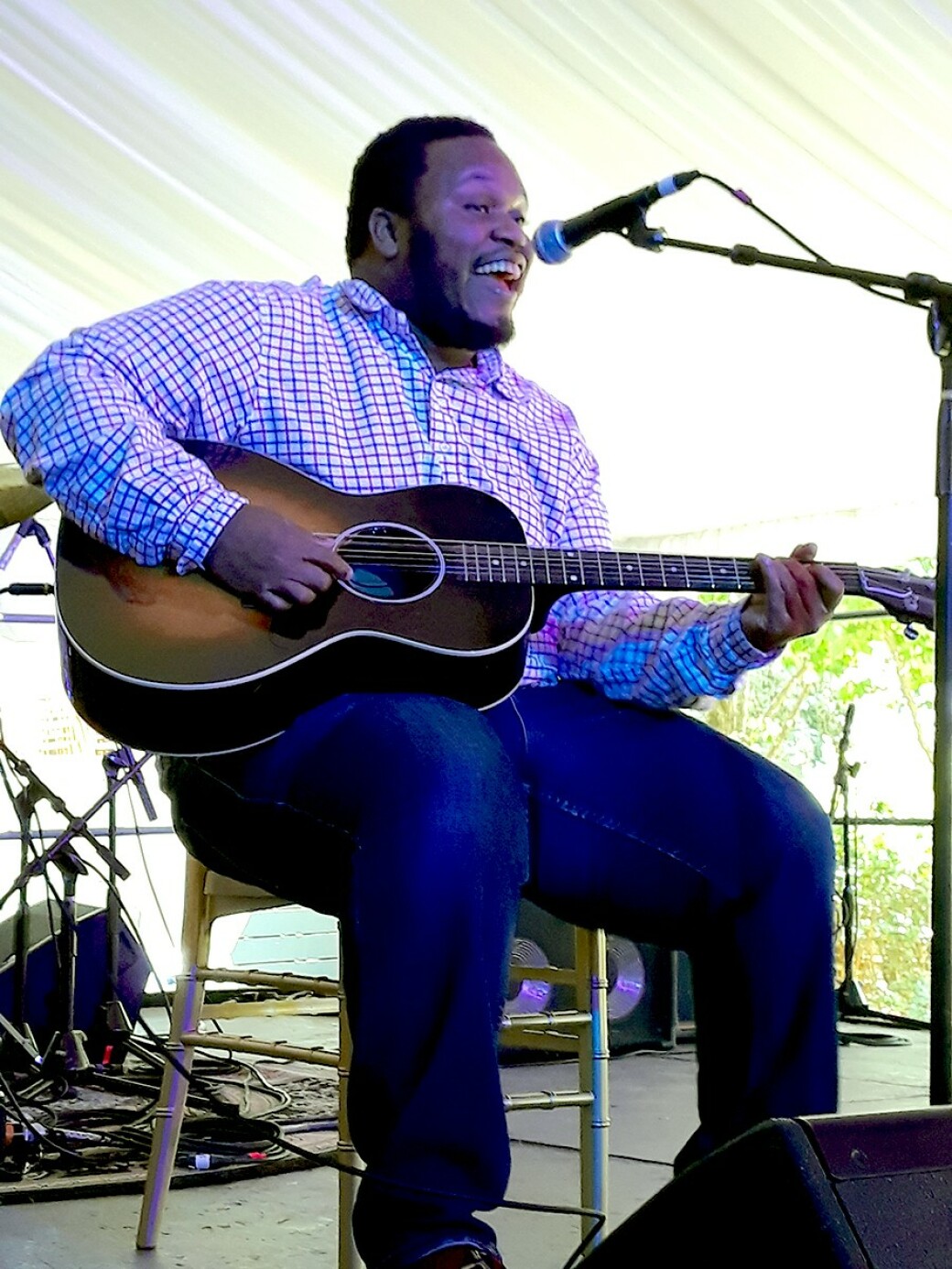 GEORGIA BLUE: Jontavious Willis performing at 2018’s WRFG Blues BBQ in 2018.