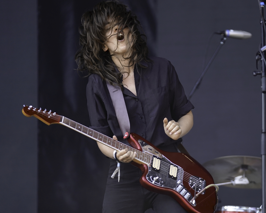 Courtney Barnett performing live at the 2018 Shaky Knees Music Fest.