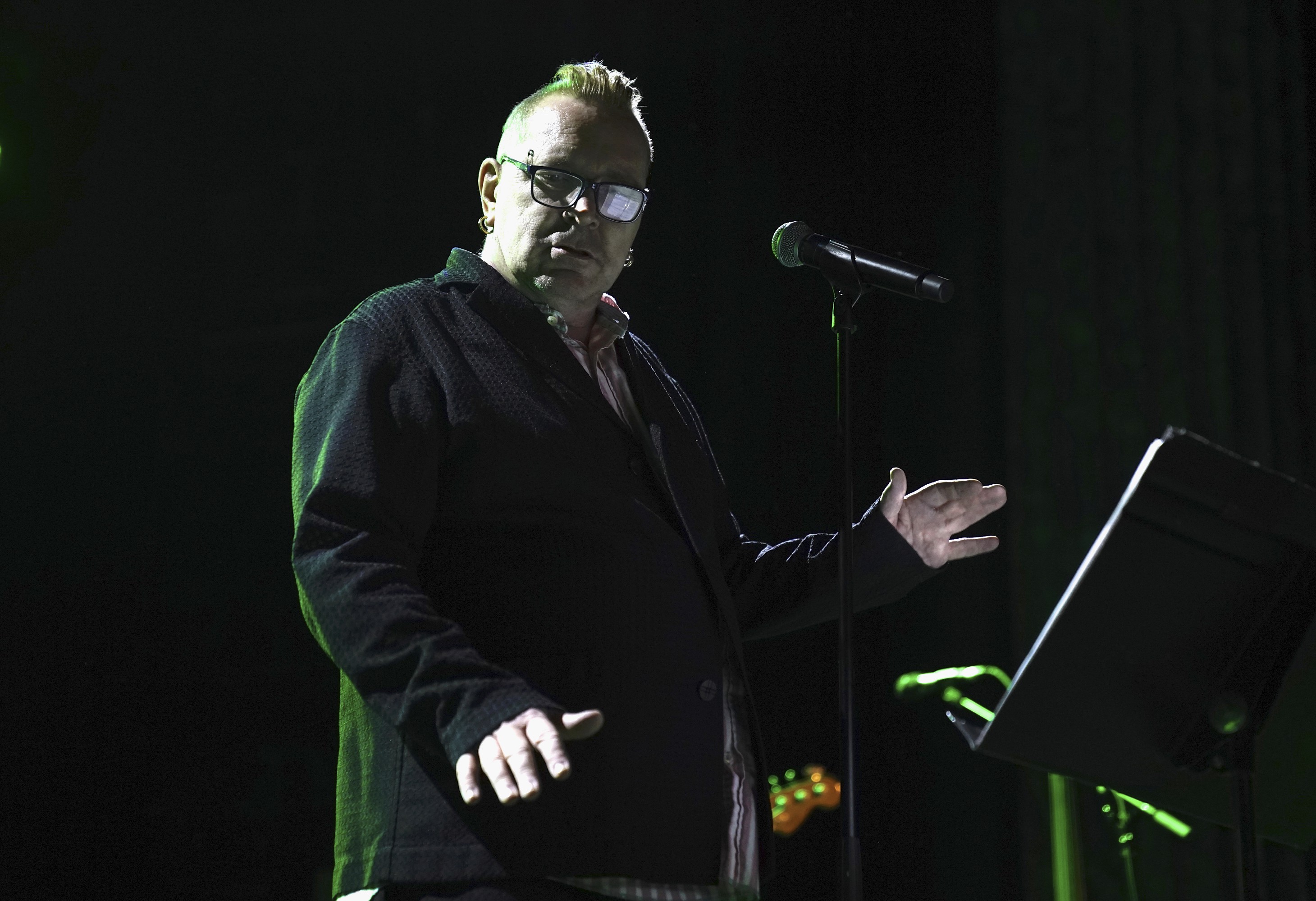 A PORTRAIT OF THE ARTIST: John Lydon on stage at the Variety Playhouse. Photo by Perry Julien.