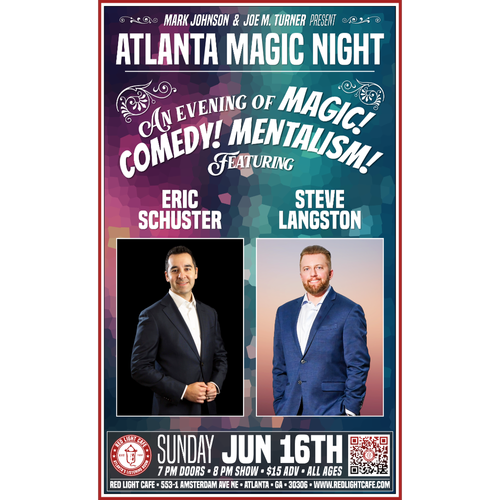 Atlanta Magic Night Eric Schuster Steve Langston Red Light Cafe Atlanta Ga 2024 06 16 Poster SQ