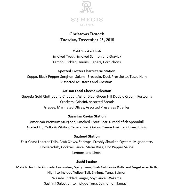 The St. Regis Atlanta’s Christmas Brunch Creative Loafing