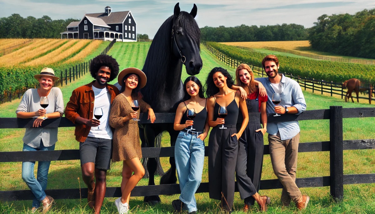 Friesian Stallion With Group 1