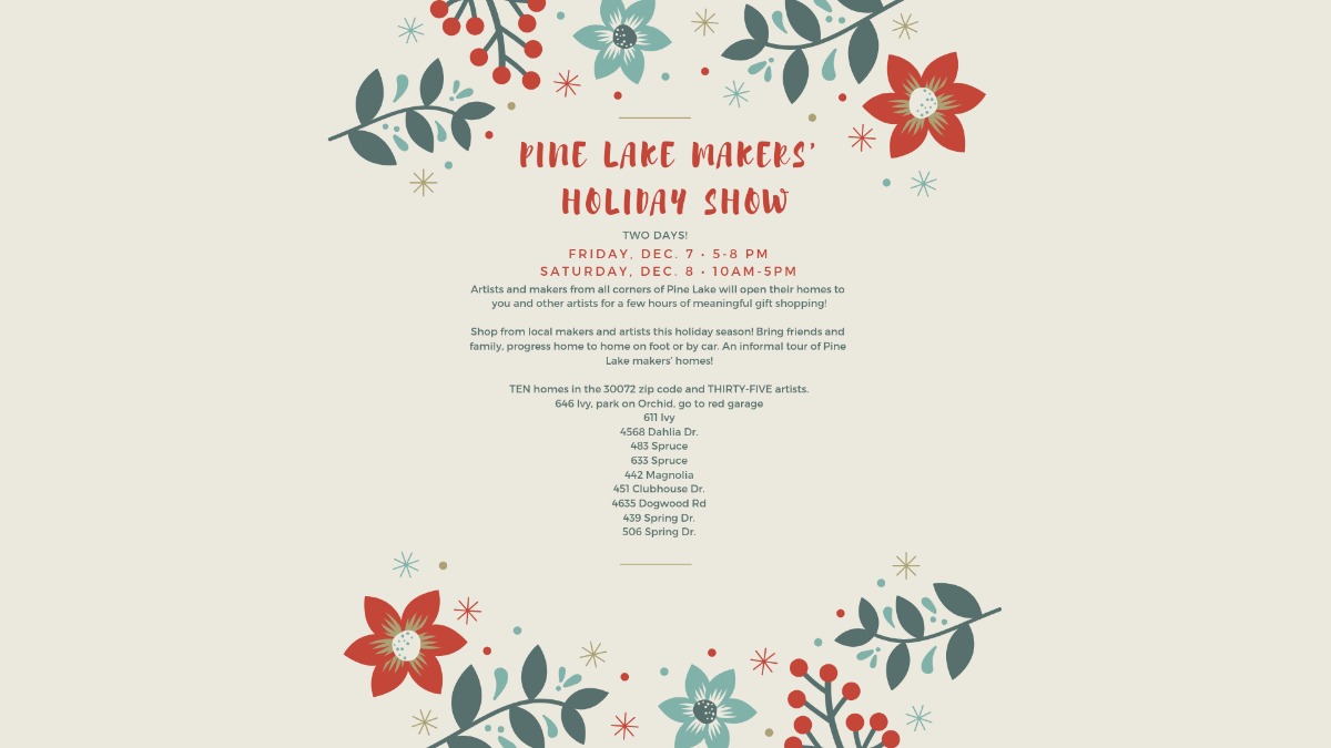 FB EVENT COVER  Pine Lake Makers' Holiday Pop Up Show