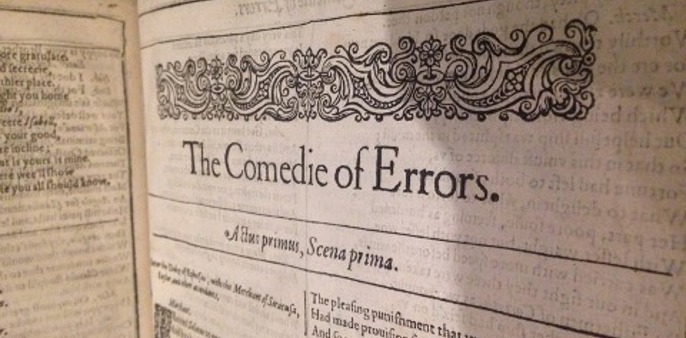 First Folio Comedy Of Errors1