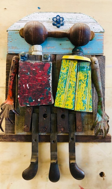 Reclaimed Items Assemblage, I Hear You, By Simone Wilson