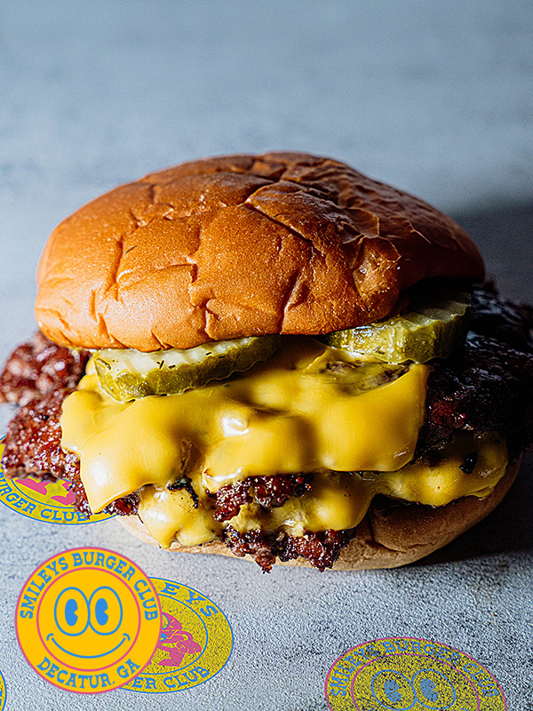 Smiley's Double Burger   Smiley's Burger Club
