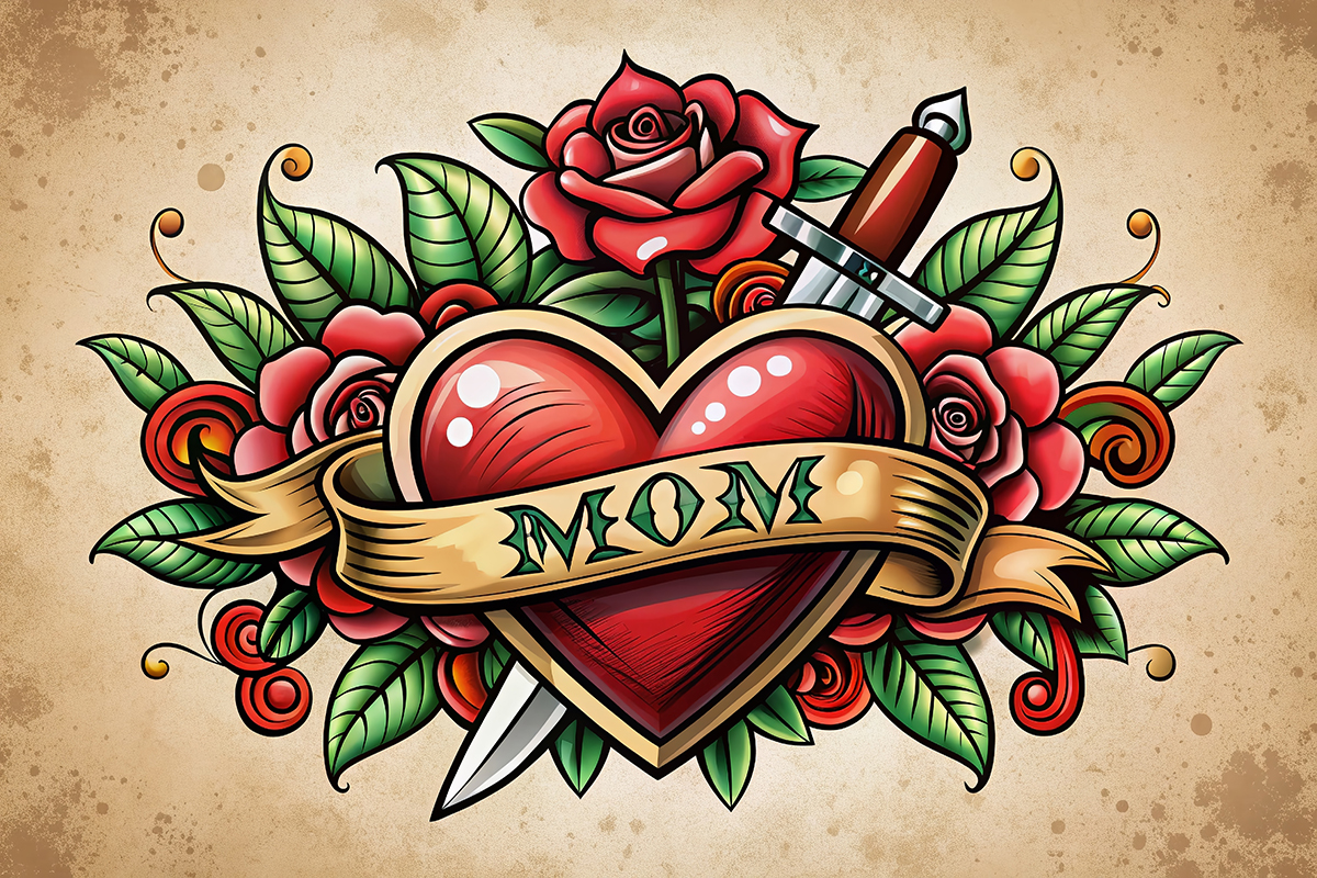 Mothers Day Graphic   Mom Tattoo