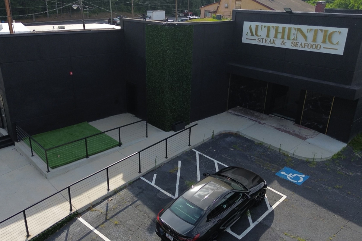 Authentic Steak & Seafood Exterior Aerial