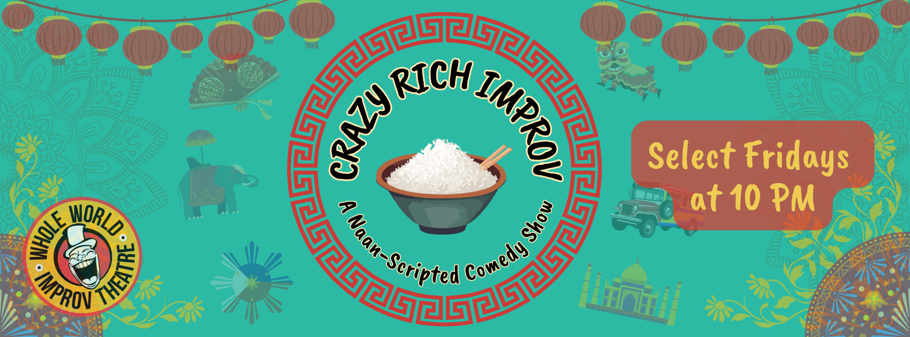 Crazy Rich Improv Banner