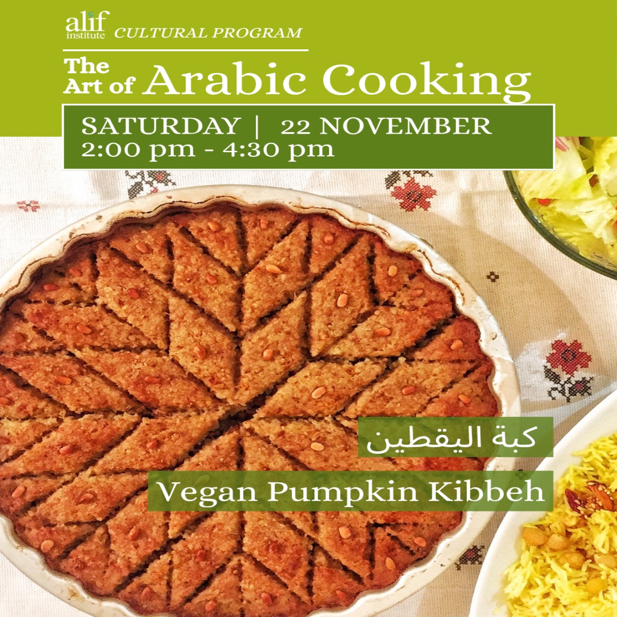 Alif Institute Arabic Cooking Class Culture Food NOVEMBER 22 2025