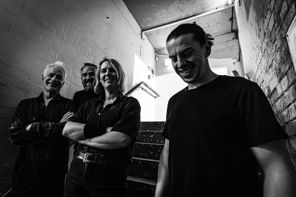 Band Photograph The Wedding Present 25 Line Up Landscape By John Evans Min