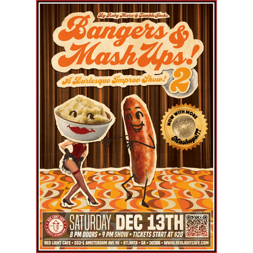Bangers And Mashups 2nd Helpings Burlesque Improv Show Red Light Cafe Atlanta Ga Dec 13 2025 SQ V1