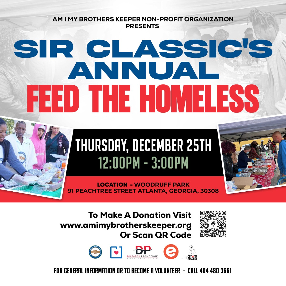Sir Classic's Annual Feed The Homeless Flyer