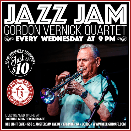 Jazz Jam Gordon Vernick Quartet Wednesdays 9pm Red Light Cafe Atlanta Ga 2025 SQ V3
