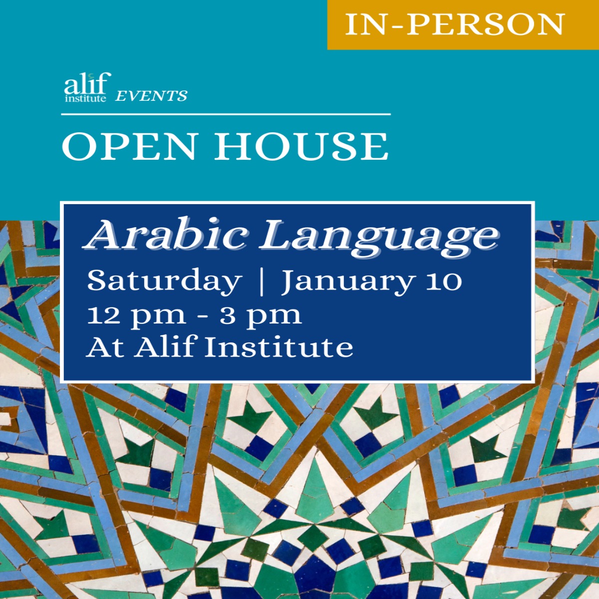 In Person ARABIC OPEN HOUSE FW 25 Square 2