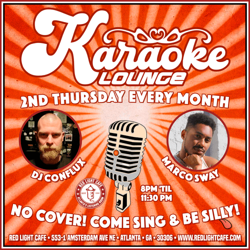 Karaoke Lounge At Red Light Cafe Atlanta Ga PROMO SQUARE 2025 V1