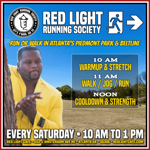 Red Light Running Society Weekly Saturday Run Walk Atlanta Piedmont Park Square 2025 10 18