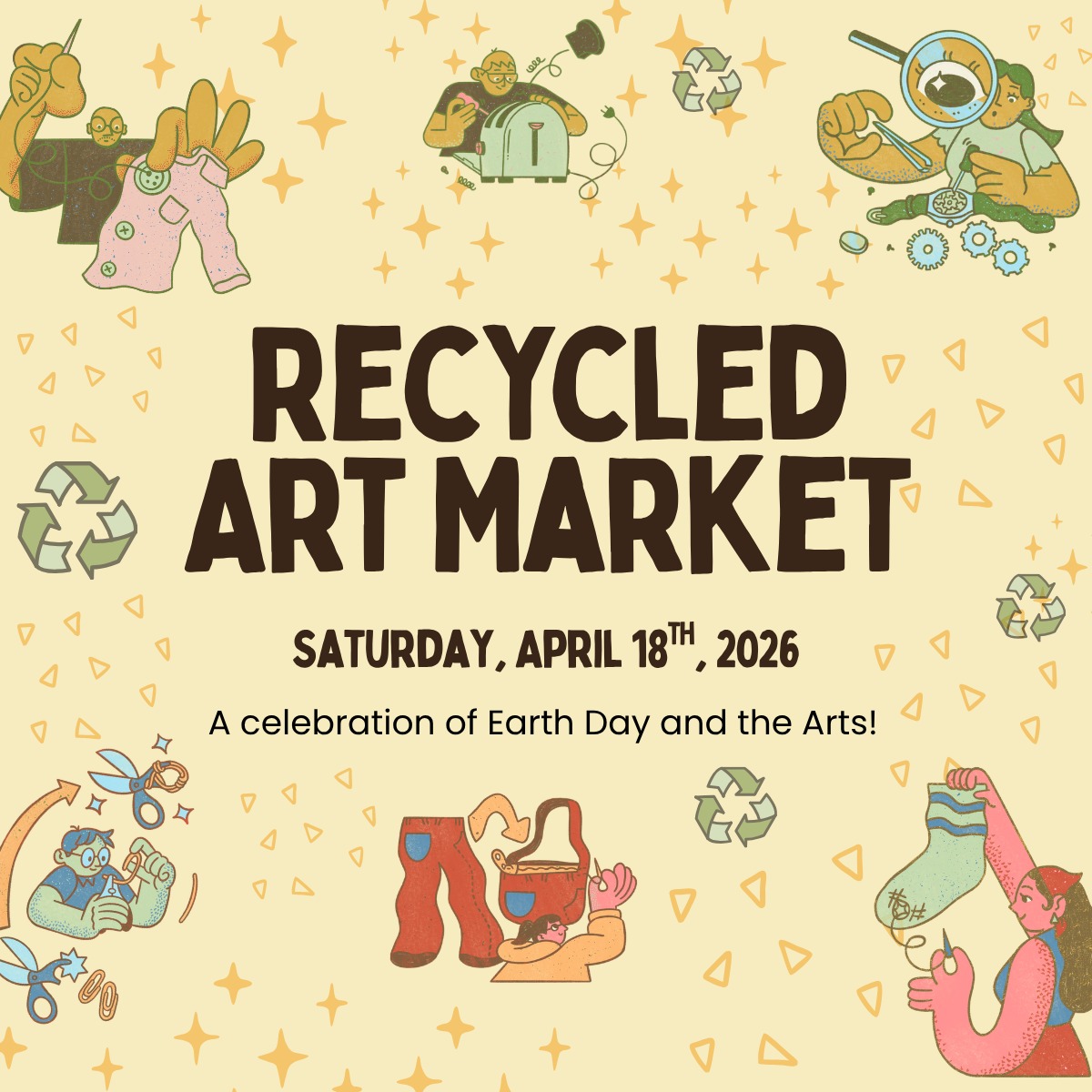 Recycled Art Market Design (Square) (500 X 500 Px) (1200 X 1200 Px)