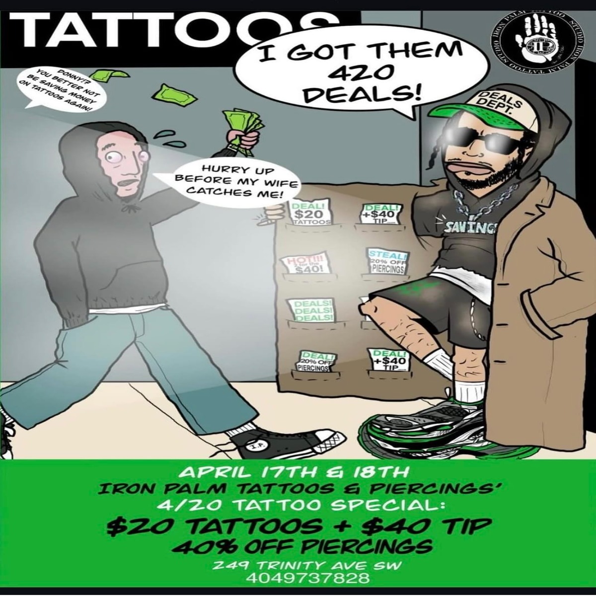 Atlanta 420 Tattoo Flash 20 Tattoo Flash 40 Off Body Piercings 2[1]