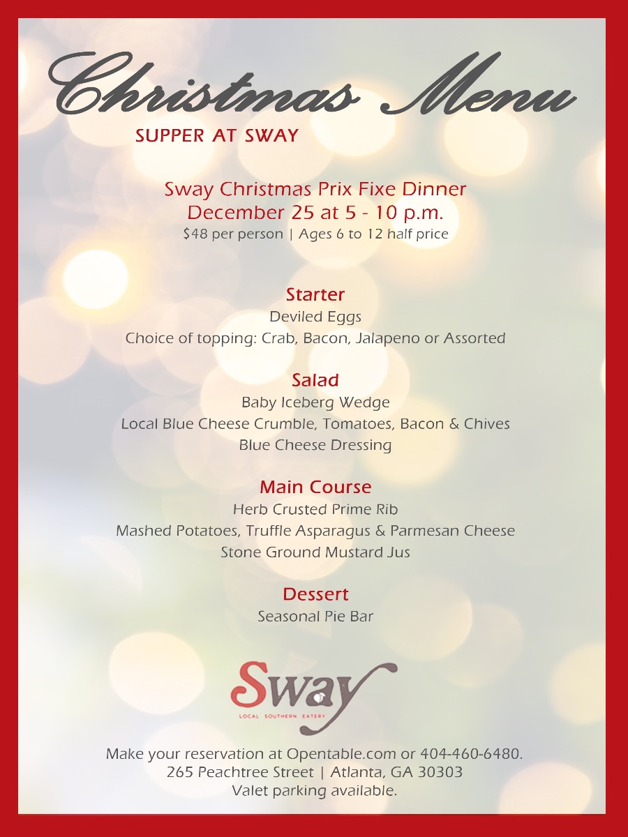 Christmas Menu Sway 2017