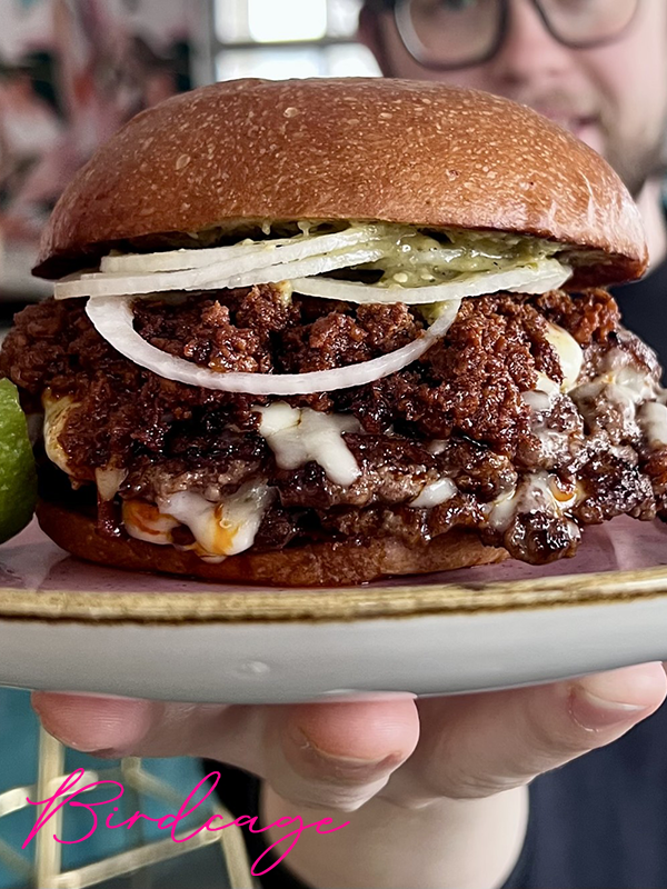 Chorizo Burger   Birdcage