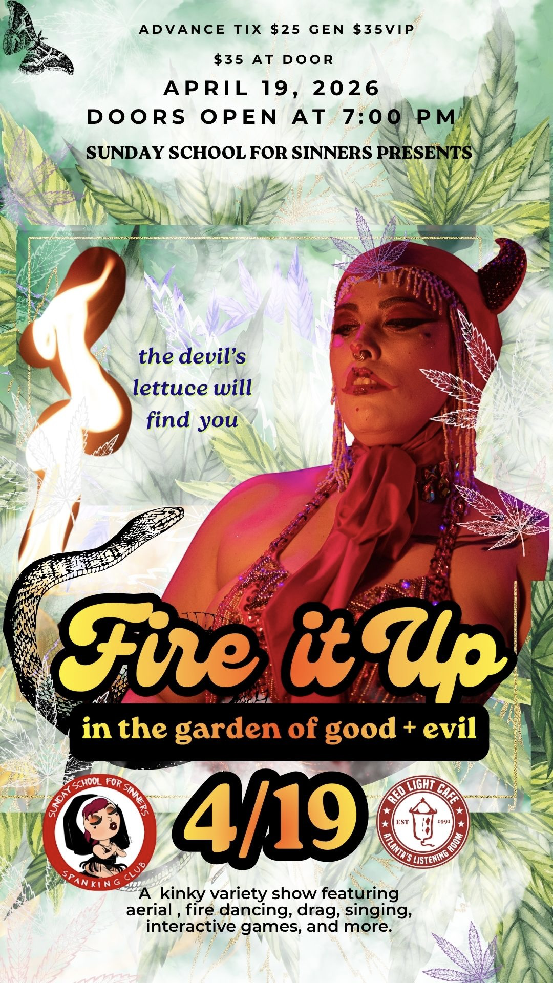 Sunday School For Sinners Red Light Cafe Atlanta Ga Apr 19 2026 FL