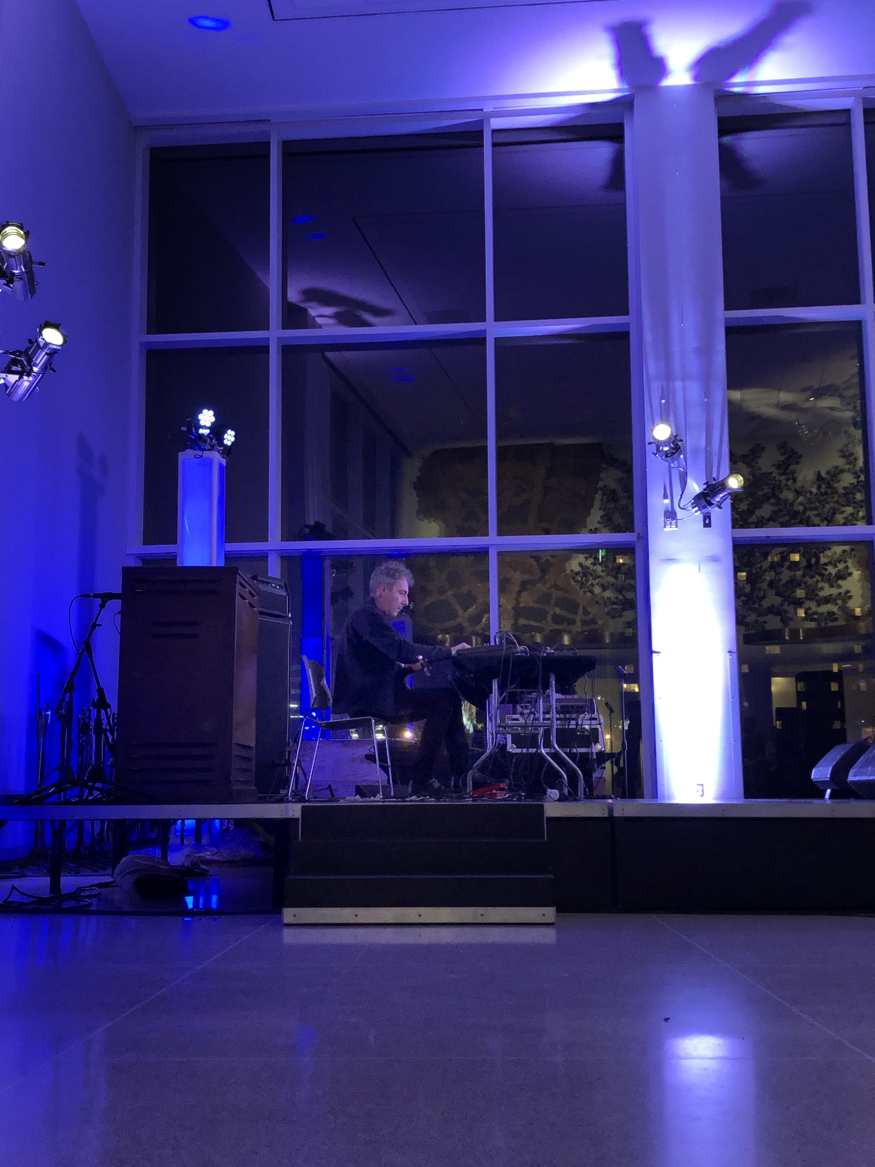 Oren Ambarchi at Knoxville Museum of Art. Photo by Bobby Power.