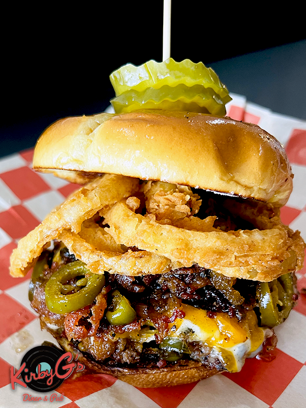 The Drive In Crack Burger With Bacon Jam   Kirby G's