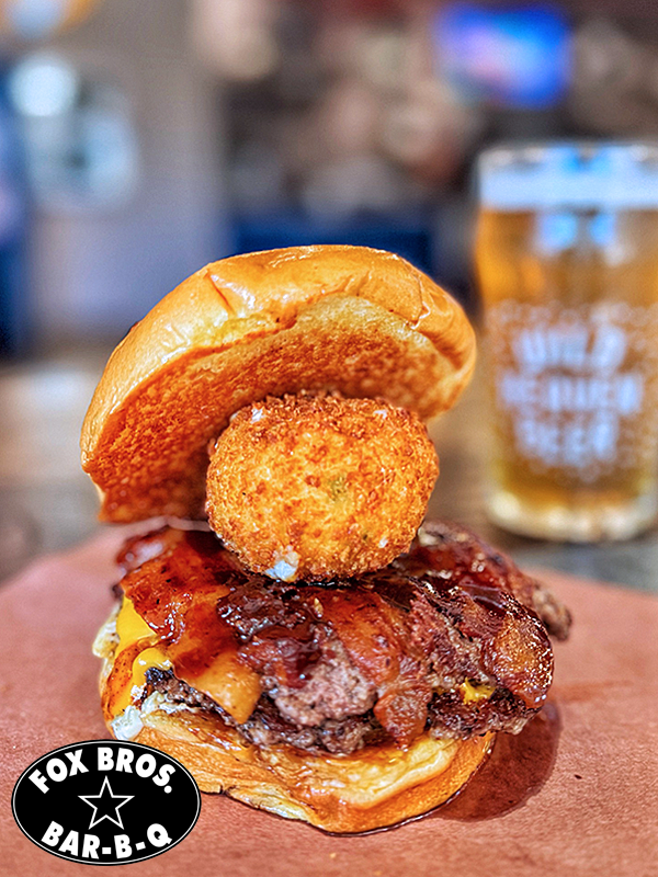 Smoked Jalapeño Popper Bacon Smash Cheeseburger   Fox Bros @ WHB