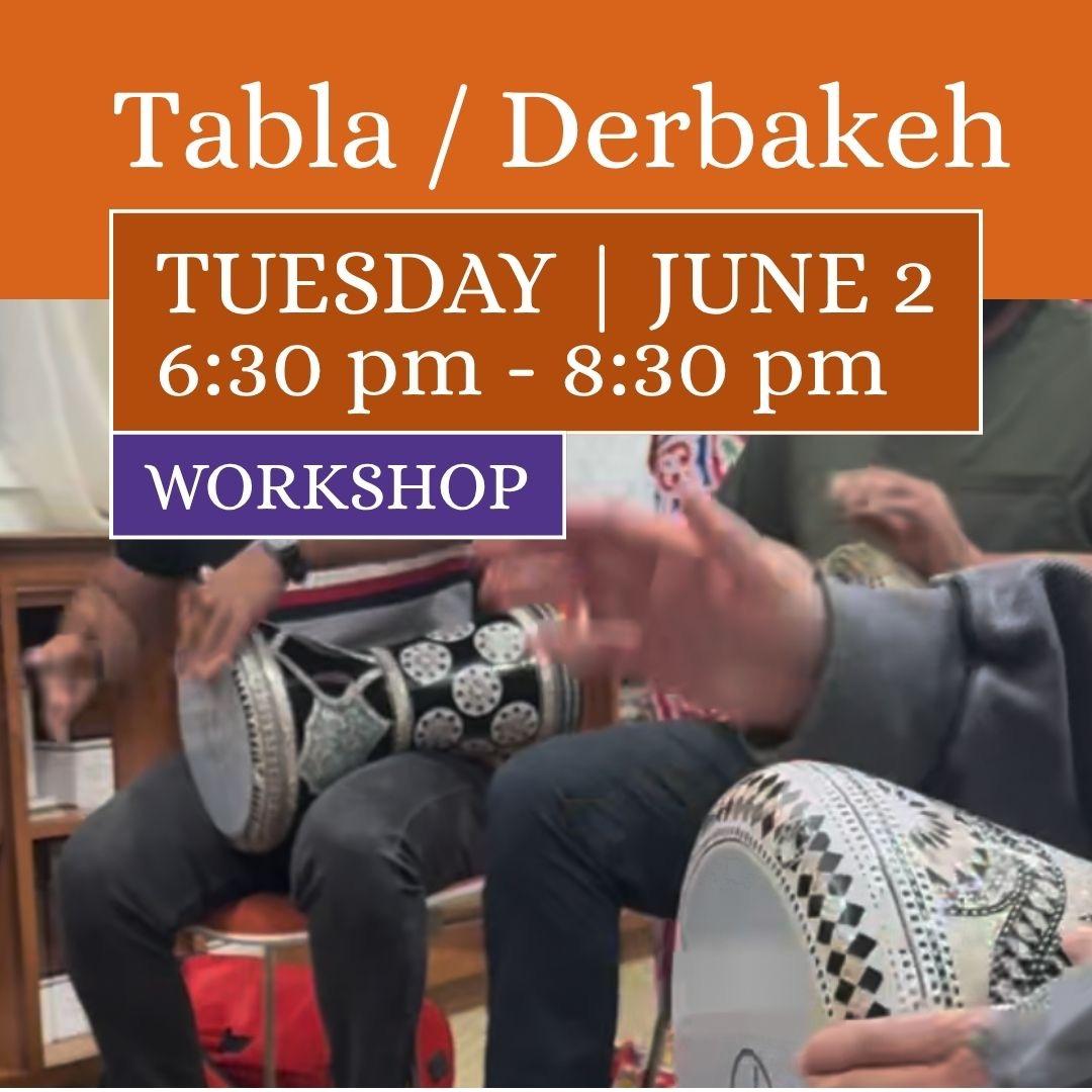 Tabla Workshop  TUESDAY June 2 630 8 30