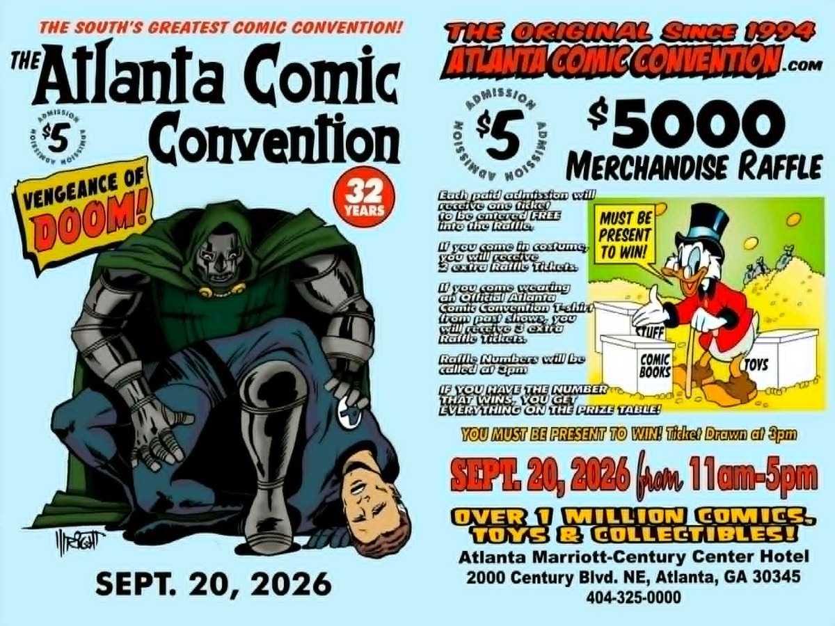 ATLANTA COMIC CONVENTION 5000 Dollar GIVEWAY 2026
