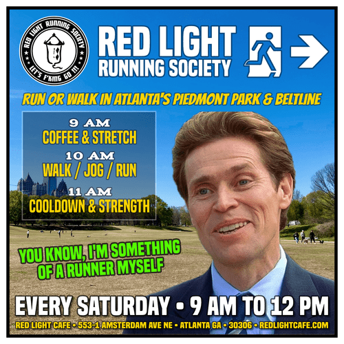 Red Light Running Society Weekly Saturday Run Walk Atlanta Piedmont Park Square 2026 V2 9am Start