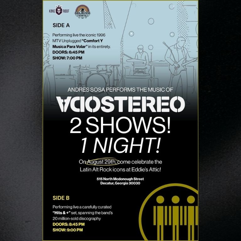 Side A Andres Sosa Performs Soda Stereos Comfort Y Musica Para Volar