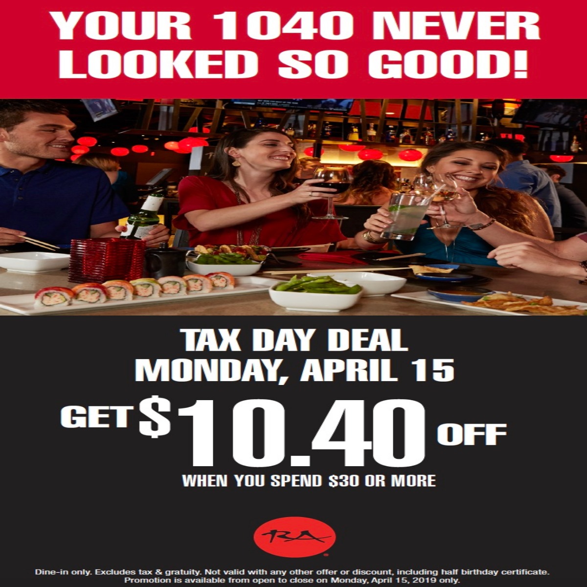 RA Sushi Tax Day