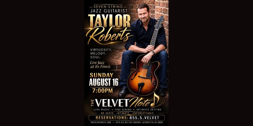 156438 Sunday, August 16th Seven String Jazz Guitarist Taylor Roberts