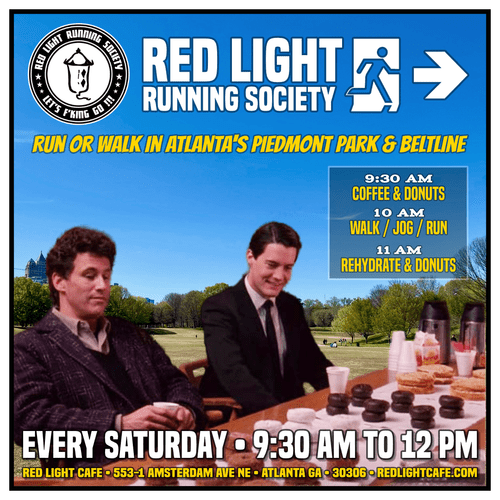 Red Light Running Society Weekly Saturday Run Walk Atlanta Piedmont Park Square 2026 08 01