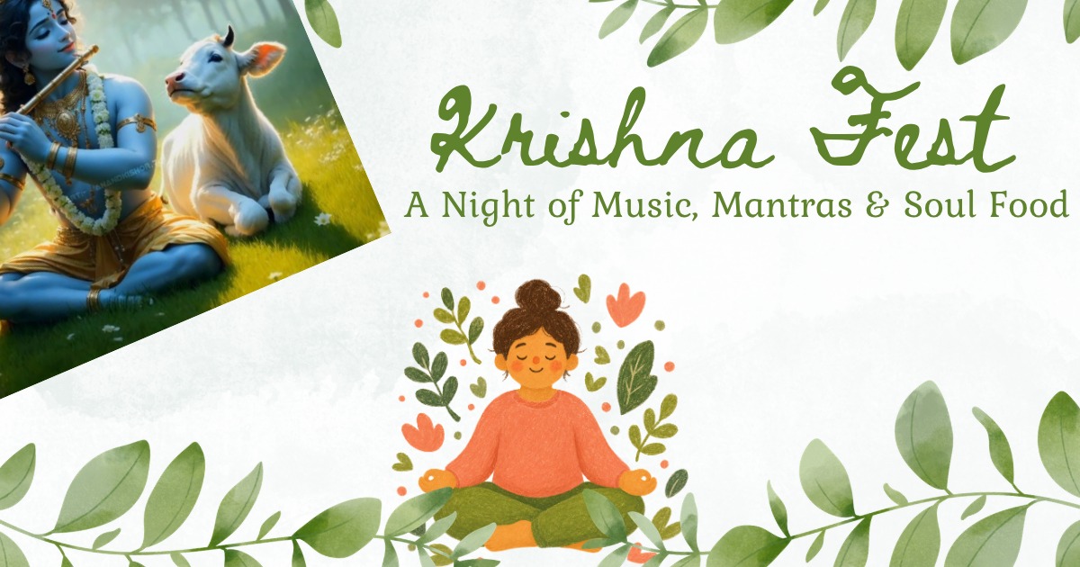 Green And White Illustrated Yoga Facebook Post