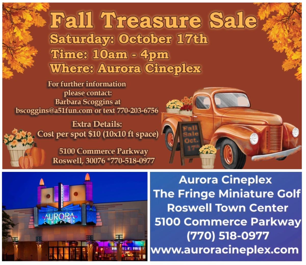 Fall Treasure Sale W Aurora Address