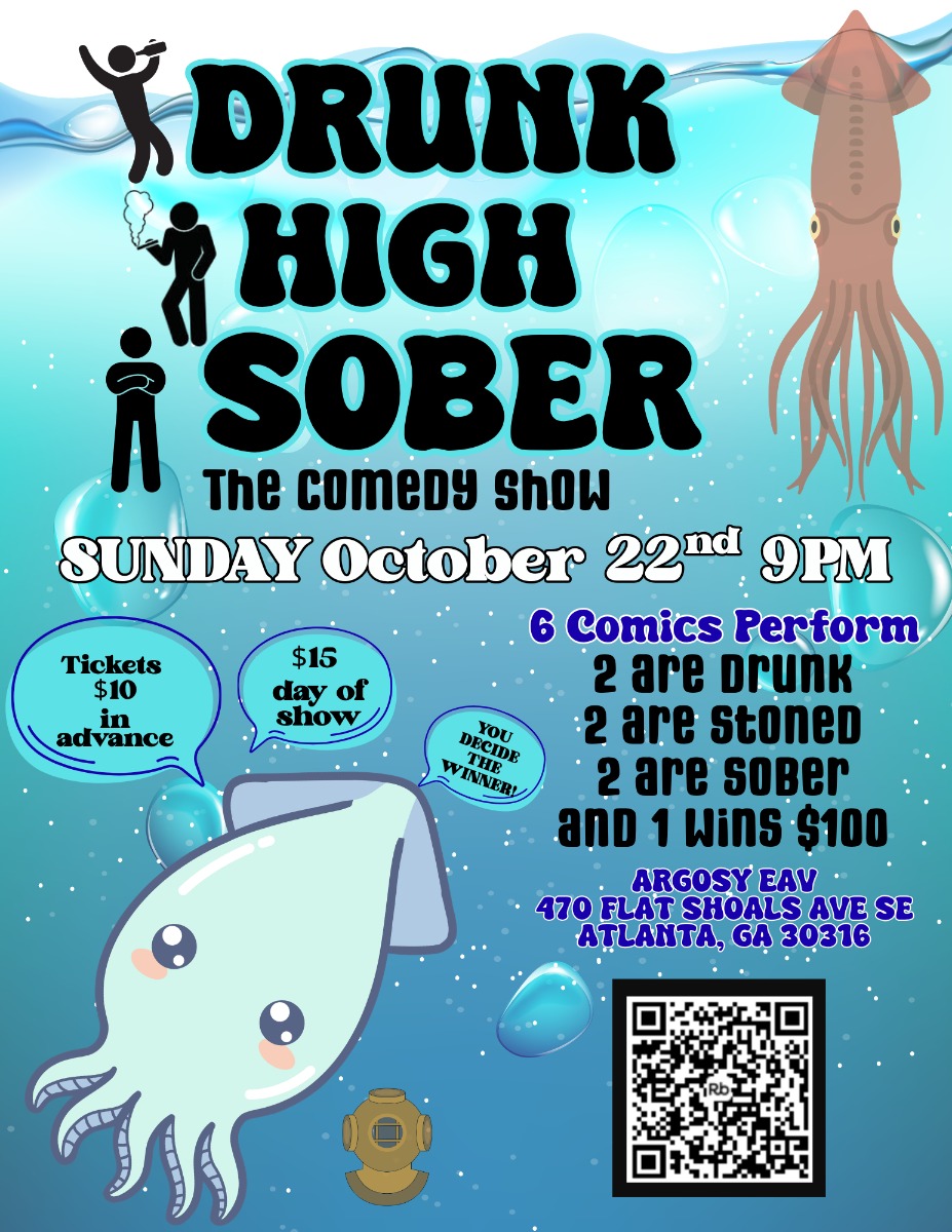 October PRINT FLYER Drunk High Sober