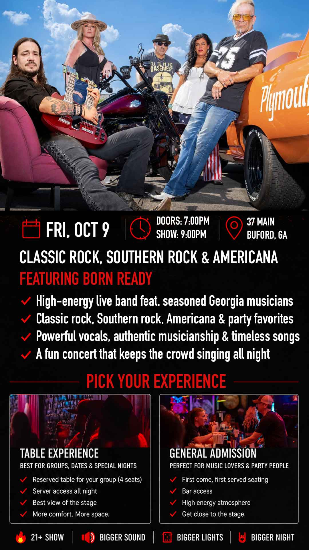 Born Ready Free Concert Buford Ga 37main Classic Rock Southern Rock