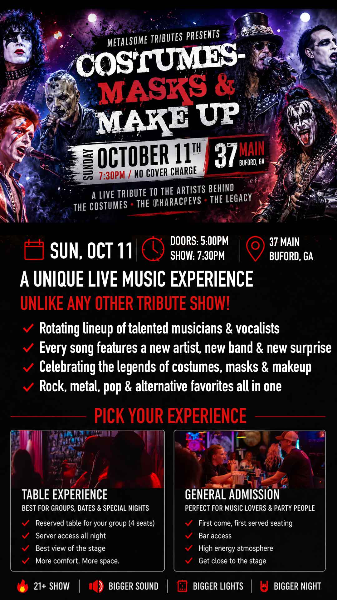 Costume Tribute Free Live Music Sunday October 11 37 Main Buford Ga Metalsome
