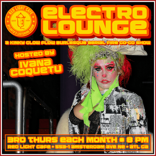 Electro Lounge At Red Light Cafe Atlanta Ga Square BANNER PRINT