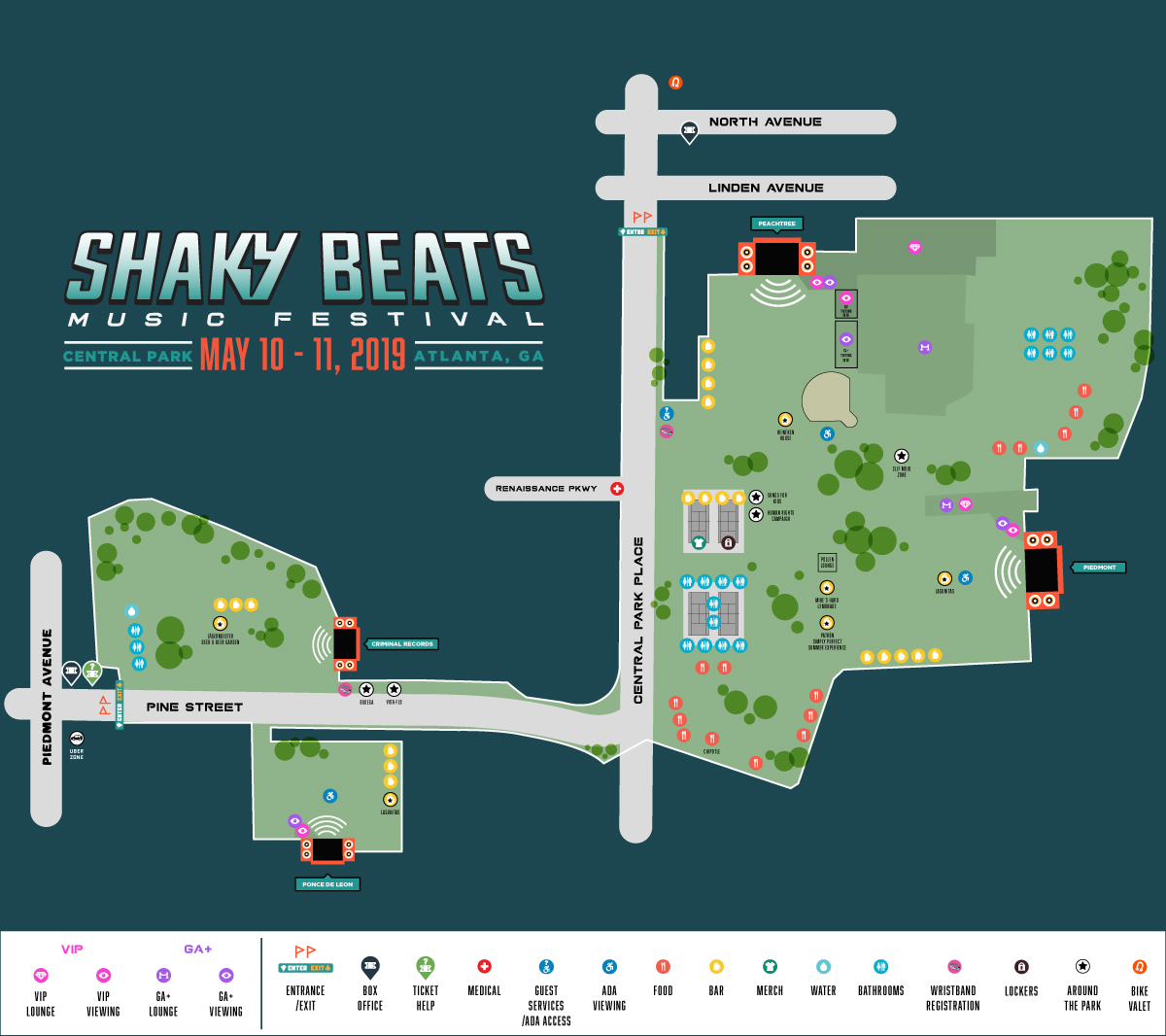 Shaky Beats Map