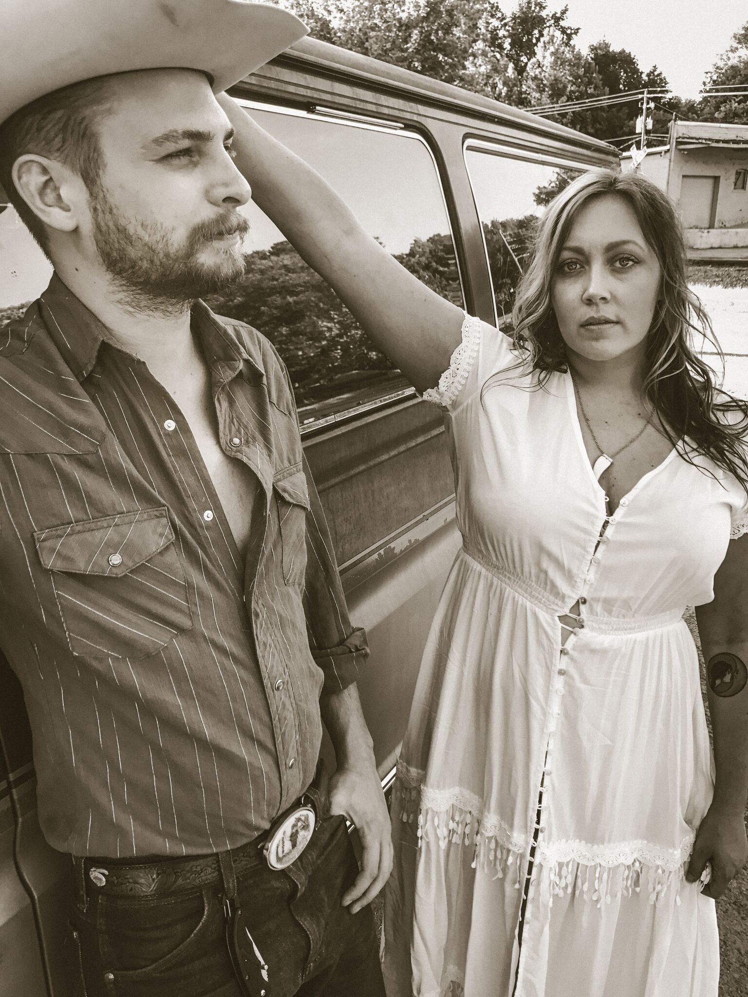 A & M Black And White Side Of Van Again