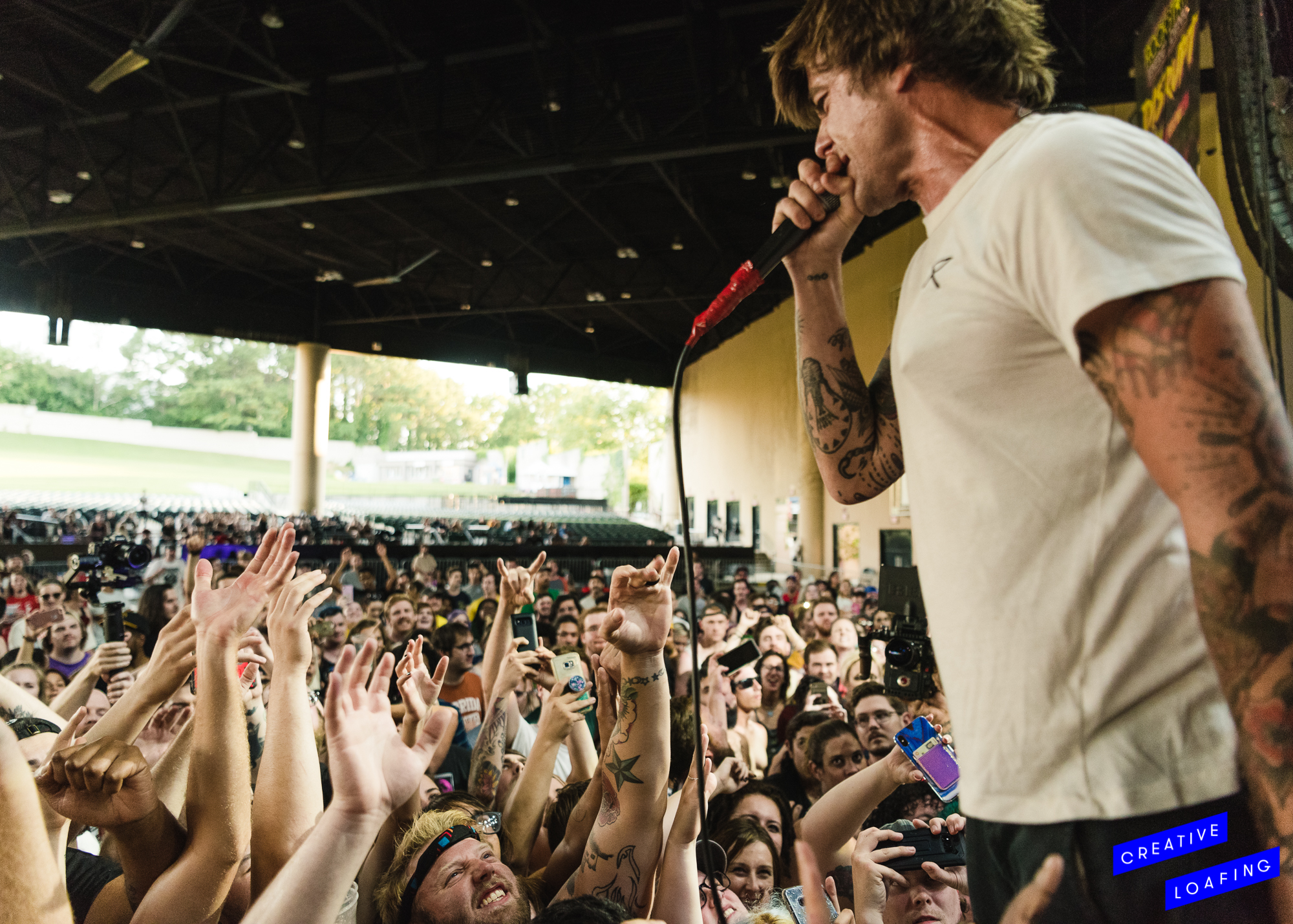 CIRCA SURVIVE: Frontman Anthony Green gets intimate with fans. Photo credit: Stephanie Heath