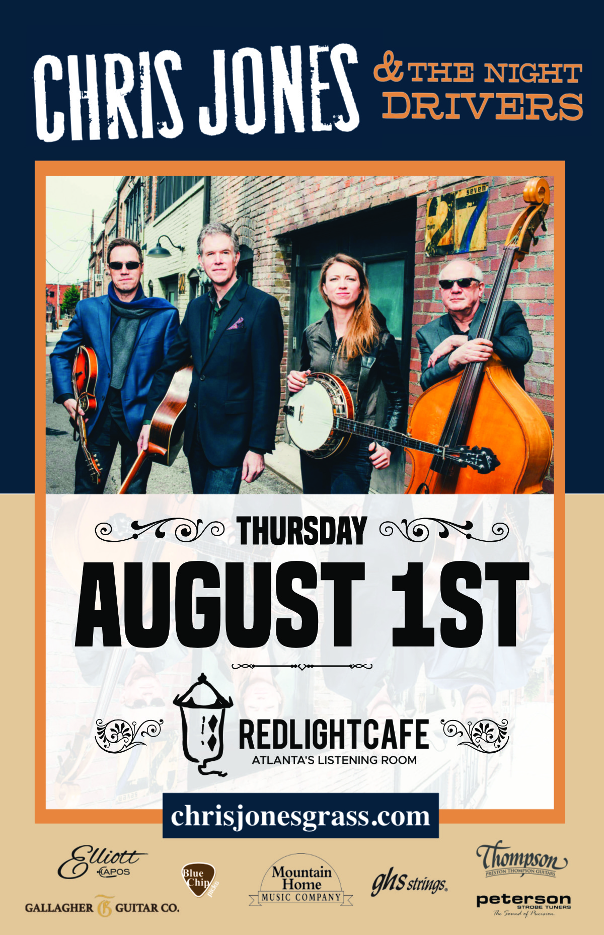 Chris Jones And The Night Drivers At Red Light Cafe Atlanta Ga Aug 1 2019 Poster 1200