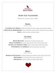 2018 Valentine's Day 2.14.2018 Osteria Mattone 1