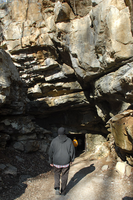The entrance to Cumberland Caverns.