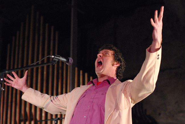 The introduction of the Silver Jews referred to the fact that this would be the Silver Jews last show "the late great Silver Jews" was shouted from the stage as the band took their positions.